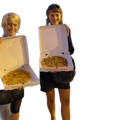 food, three, women, holding transparent PNG cut-out