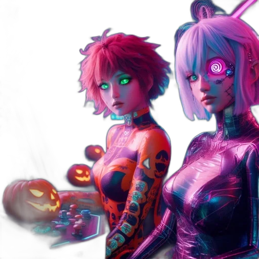 robot, cyberpunk, concept art, fantasy art transparent PNG cut-out