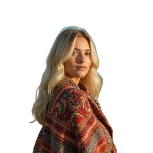 jacket, dress, hair, face transparent PNG cut-out