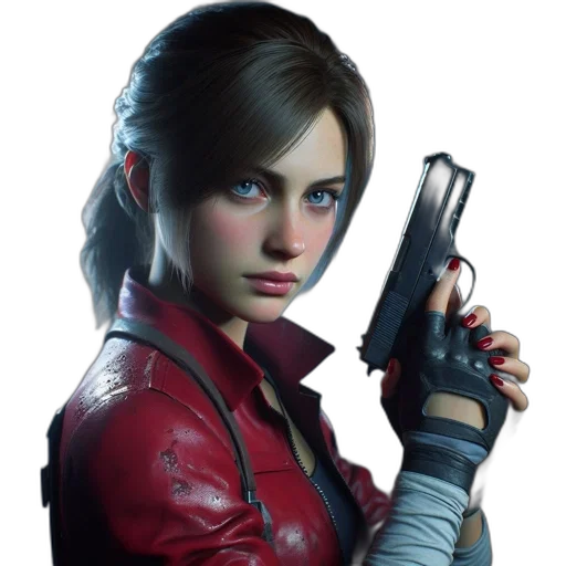jacket, weapon, face, concept art transparent PNG cut-out