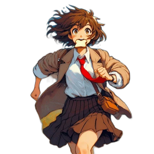 jacket, staff, dress, weapon transparent PNG cut-out