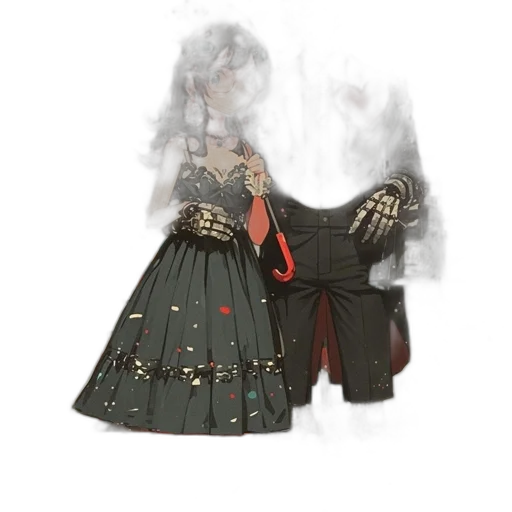 dress, jacket, concept art, 3d render transparent PNG cut-out
