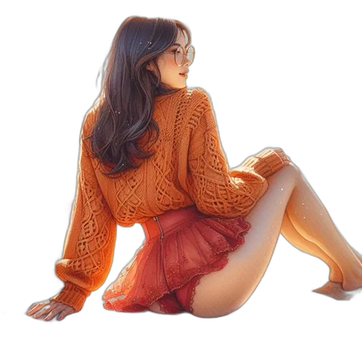 dress, jacket, photorealistic, oil painting transparent PNG cut-out