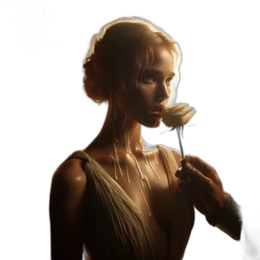 dress, jewelry, face, crown transparent PNG cut-out