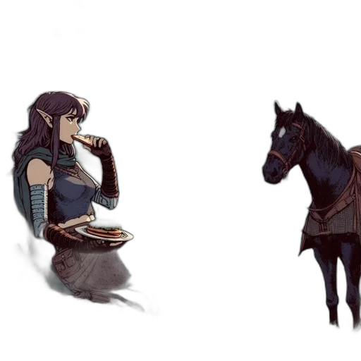 concept art, fantasy art, pixel art, comic book art transparent PNG cut-out