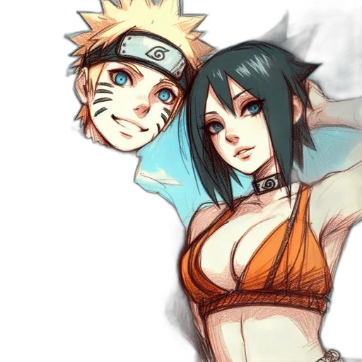 anime, watercolor, comic book art, fantasy art transparent PNG cut-out
