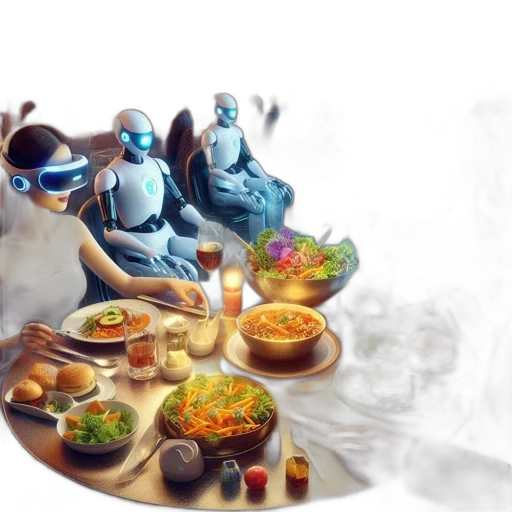 robot, food, concept art, fantasy art transparent PNG cut-out