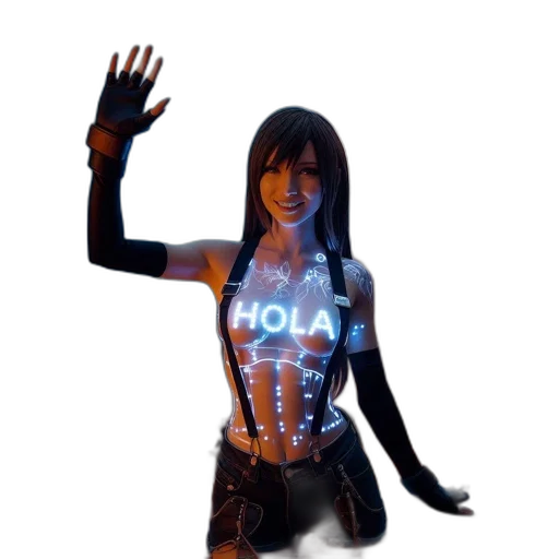 robot, 3d render, cyberpunk, concept art transparent PNG cut-out