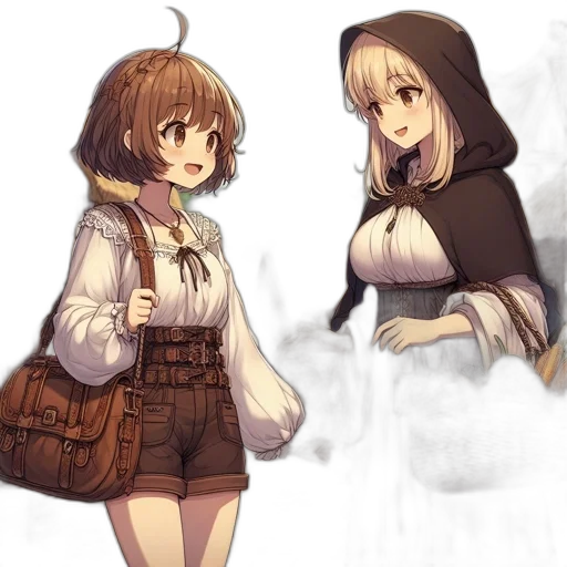 dress, staff, jacket, concept art transparent PNG cut-out