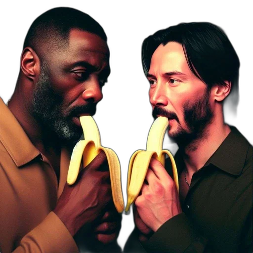 food, two, friends, one transparent PNG cut-out