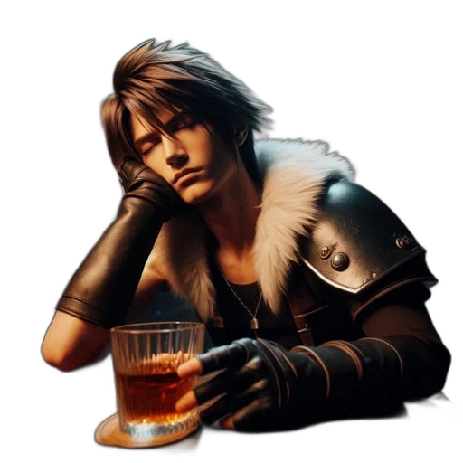 jacket, face, concept art, photorealistic transparent PNG cut-out