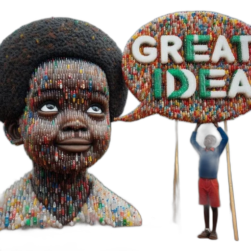 3d render, concept art, large, sculpture transparent PNG cut-out