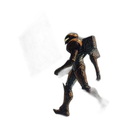 robot, creature, mask, weapon transparent PNG cut-out