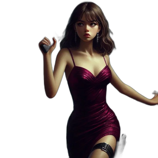 dress, photorealistic, concept art, 3d render transparent PNG cut-out