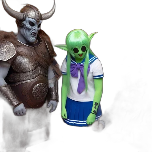 mask, creature, robot, staff transparent PNG cut-out