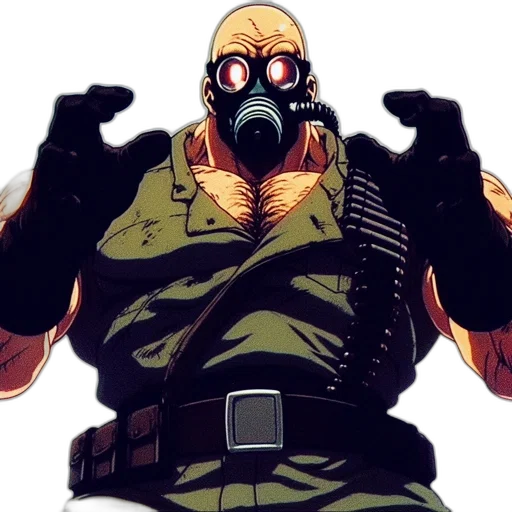 mask, jacket, face, weapon transparent PNG cut-out