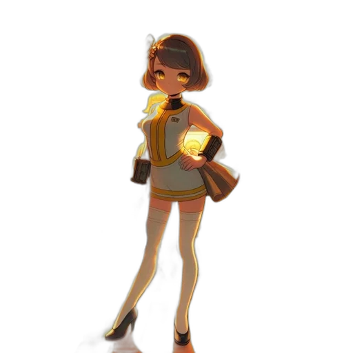 dress, staff, robot, weapon transparent PNG cut-out