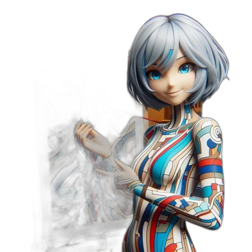 robot, dress, jacket, staff transparent PNG cut-out