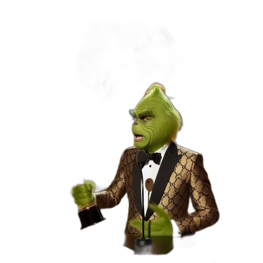 jacket, staff, creature, mask transparent PNG cut-out