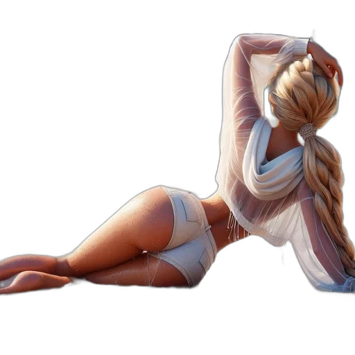 staff, dress, hair, jewelry transparent PNG cut-out