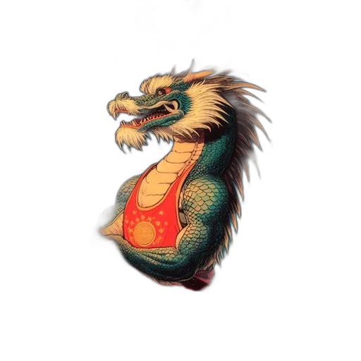 dragon, creature, jacket, mask transparent PNG cut-out