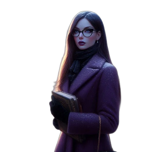 staff, jacket, face, fantasy art transparent PNG cut-out
