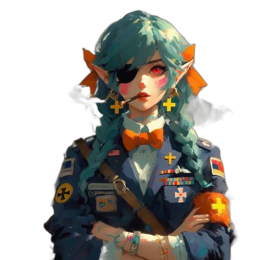 staff, weapon, jacket, crown transparent PNG cut-out