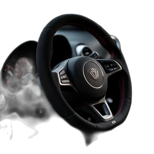 car, photorealistic, 3d render, steering transparent PNG cut-out