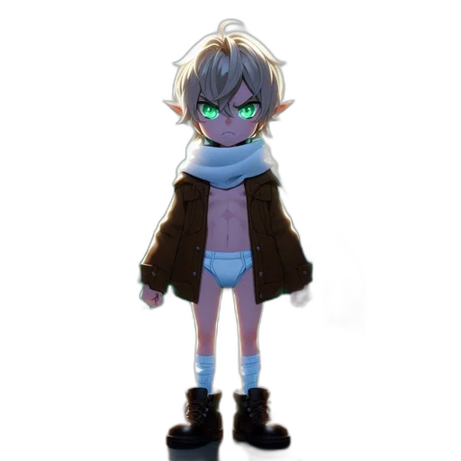 jacket, staff, mask, creature transparent PNG cut-out