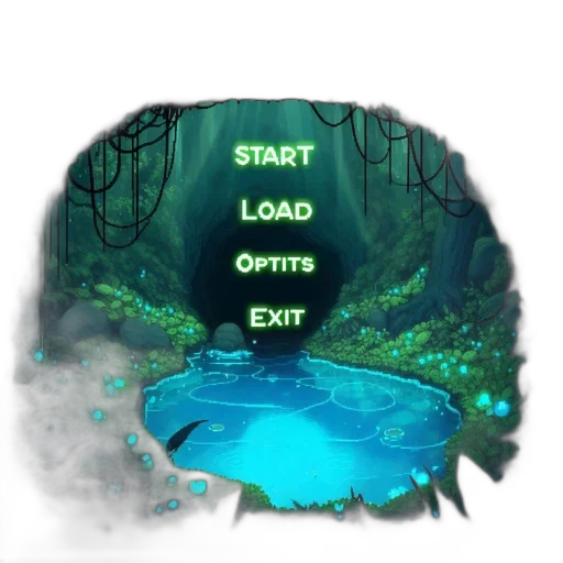 concept art, 3d render, pixel art, underwater transparent PNG cut-out