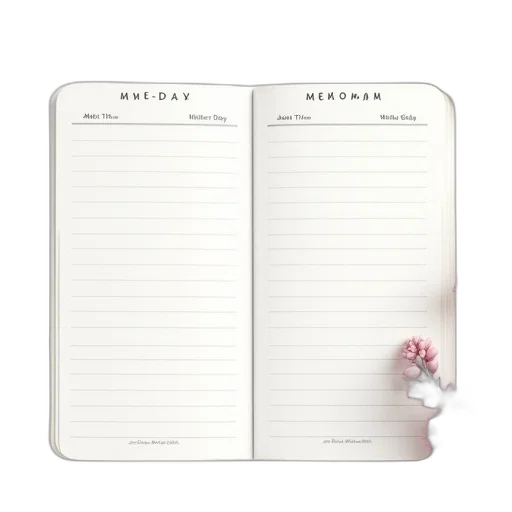blank, memo, book, dates transparent PNG cut-out