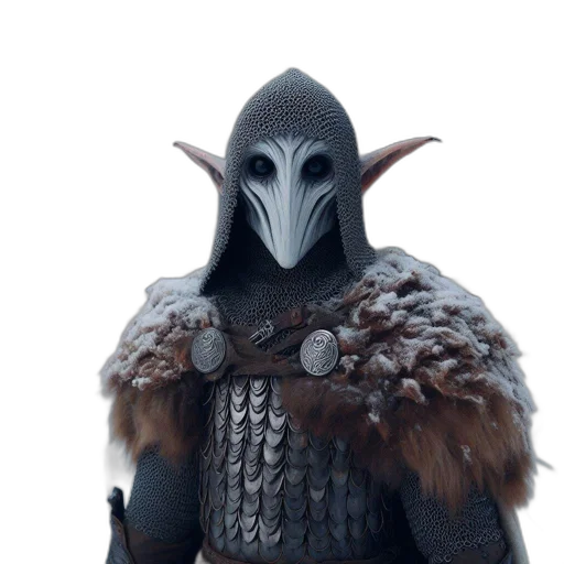 mask, dragon, creature, sword transparent PNG cut-out