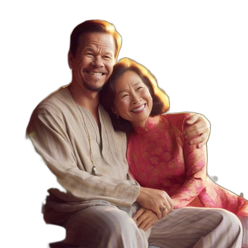furniture, photorealistic, oil painting, couple transparent PNG cut-out