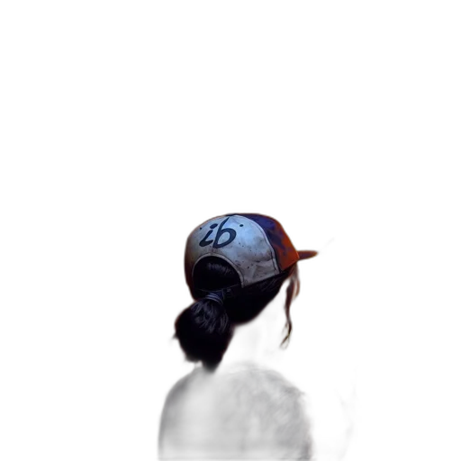 bottle, hat, hair, staff transparent PNG cut-out