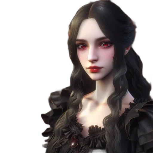 face, fantasy art, concept art, 3d render transparent PNG cut-out