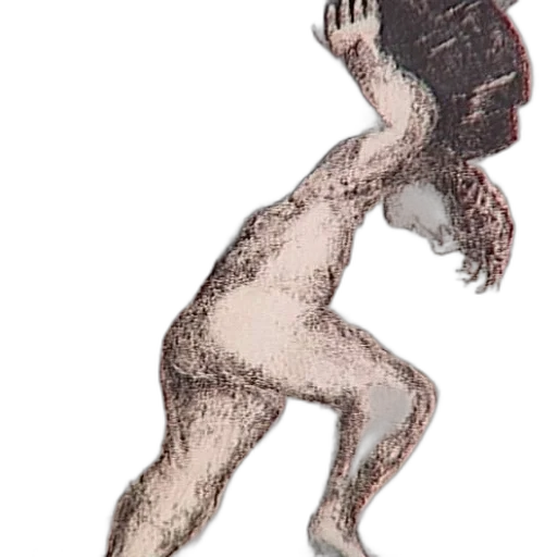 hair, creature, staff, mask transparent PNG cut-out