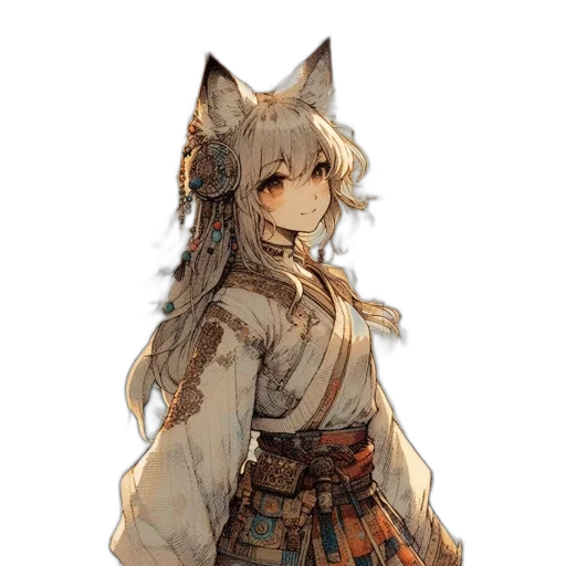 dress, staff, mask, animal transparent PNG cut-out
