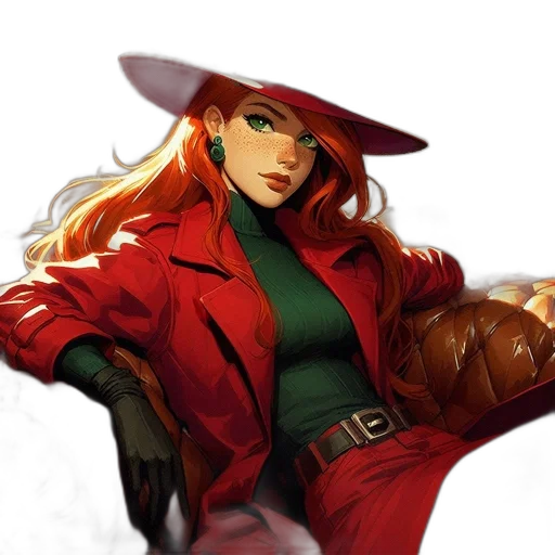 jacket, hat, comic book art, concept art transparent PNG cut-out