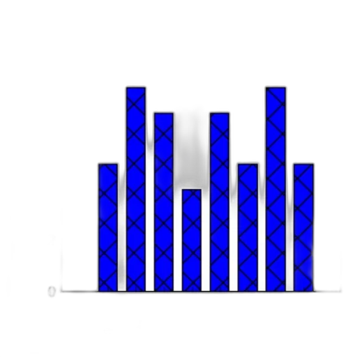 blue, bar, chart, eight transparent PNG cut-out