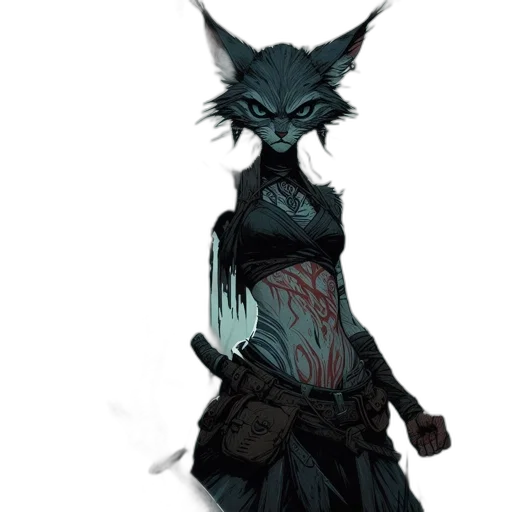 dress, staff, creature, mask transparent PNG cut-out