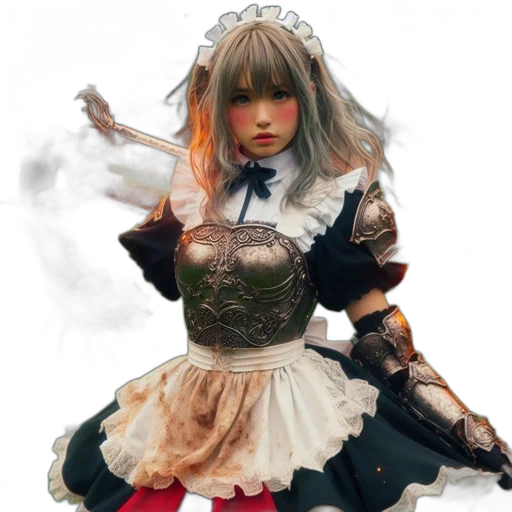 dress, mask, staff, weapon transparent PNG cut-out