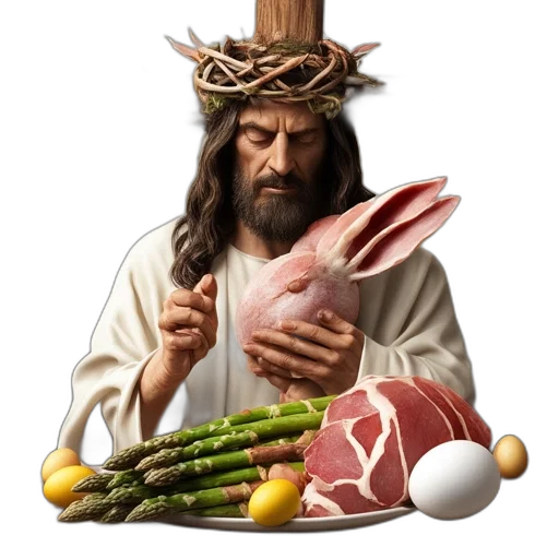 food, animal, photorealistic, pixel art transparent PNG cut-out