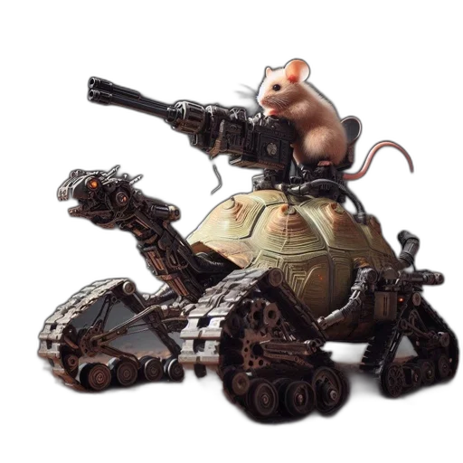 weapon, robot, animal, car transparent PNG cut-out