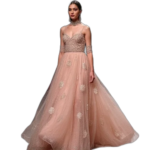 dress, pastel, model, displays transparent PNG cut-out