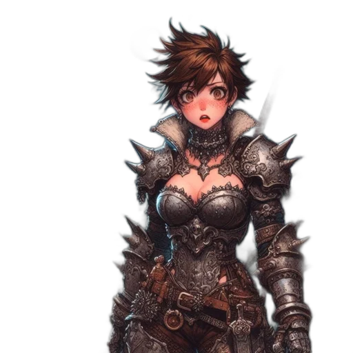 sword, weapon, dress, fantasy art transparent PNG cut-out