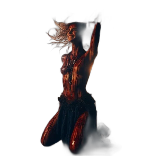 dress, hair, robot, creature transparent PNG cut-out