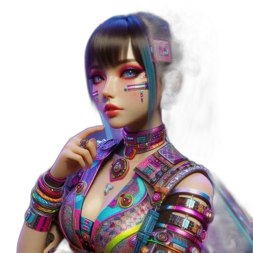 staff, robot, jewelry, face transparent PNG cut-out