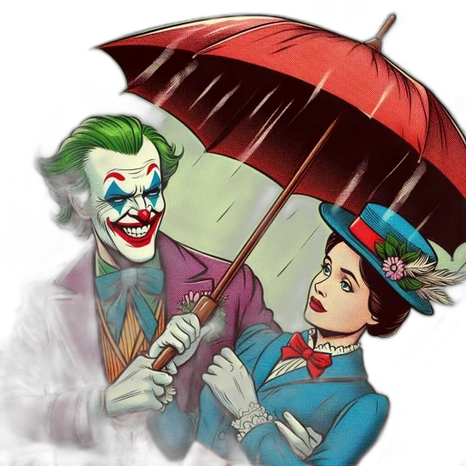 umbrella, mask, comic book art, concept art transparent PNG cut-out