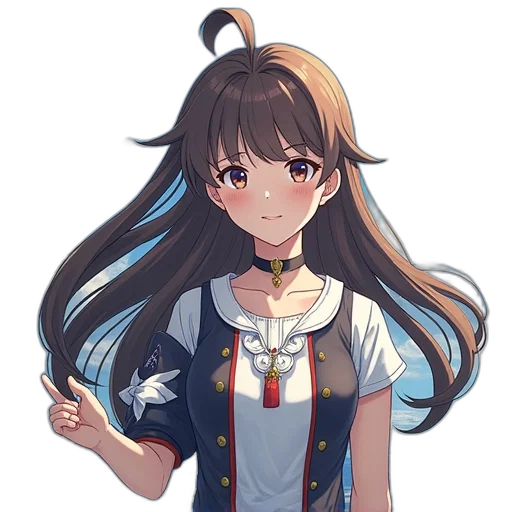 staff, dress, hair, weapon transparent PNG cut-out