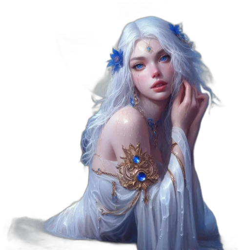dragon, dress, face, jewelry transparent PNG cut-out